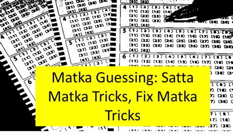 fixmatka guessing|satta matka guessing chart.